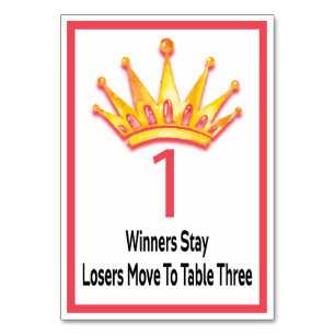 Cartão de Mesa Bunco Dourado nº 1