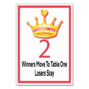 Cartão de Mesa Bunco Dourado nº 2