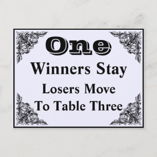 Cartão de Mesa Bunco Vitoriano Elegante #1