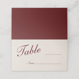 Cartão De Mesa Burgundy Blank Wedding Place Cards