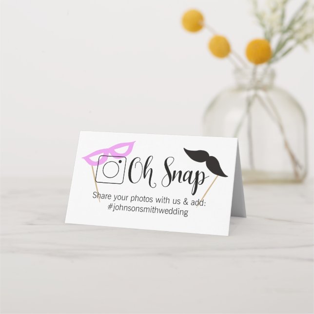 Cartão De Mesa Cabine de fotos da placa de mesa dobrada do OH SNA (Verso)