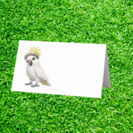 Cartão De Mesa   Cacatua Caprichosa