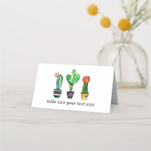 Cartão De Mesa cacto suculento, aquarela, fiesta, mexicano,