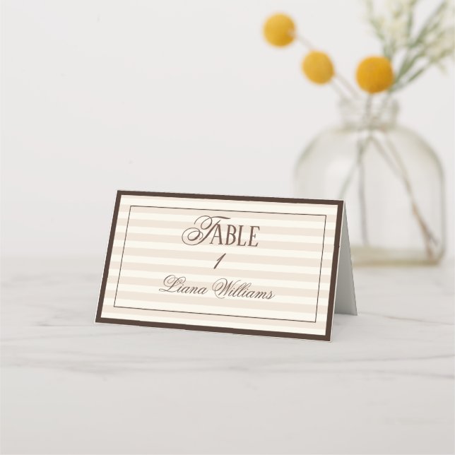 Cartão De Mesa Café com Dinheiro Antigo Casamento (Frente)