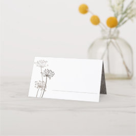 Cartão De Mesa Calças de flores de arte pintada de castanho