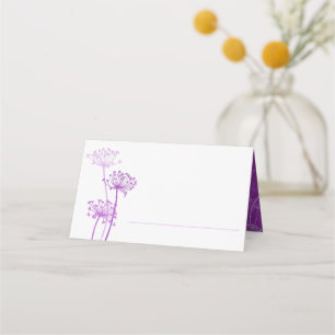 Cartão De Mesa Calças de flores de arte pintadas de roxo