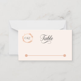 Cartão De Mesa Caligrafia de Casamento com Faíscas Elegante