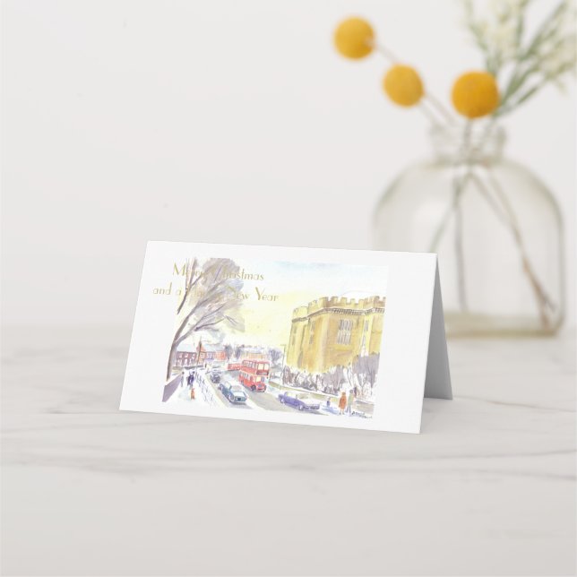 Cartão De Mesa Cartas de Natal de Bristol Lodekka (Frente)