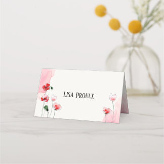 Cartão De Mesa Carte de placement "Coquelicots"