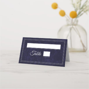 Cartão De Mesa Casamento Azul Marinho Clássico e Elegante