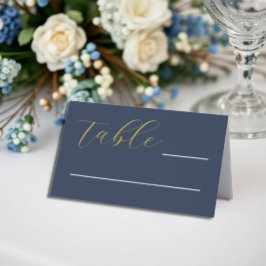 Cartão De Mesa Casamento Azul Opulente