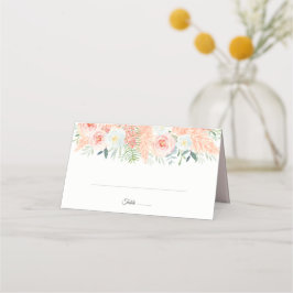 Cartão De Mesa Casamento Blush Pink Floral Bloom Watercolor