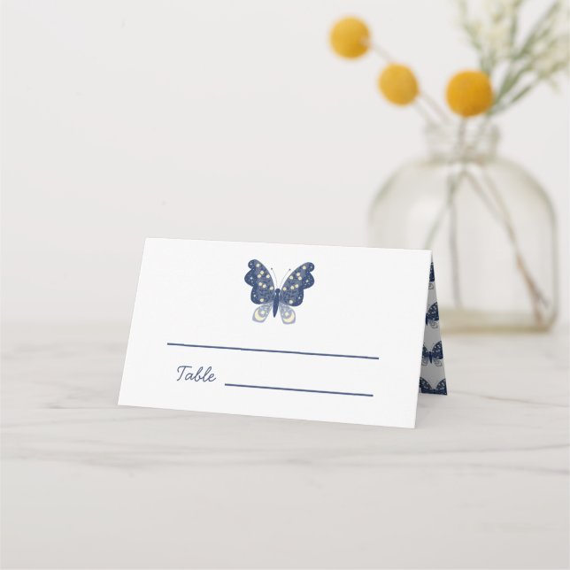 Cartão De Mesa Casamento Borboleta Criativa (Frente)