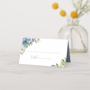 Cartão De Mesa Casamento Botânico Amarelo Dusty
