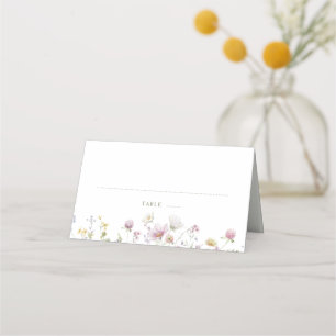 Cartão De Mesa Casamento Botânico Elegante de Pastel Molho Pastel