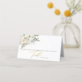 Cartão De Mesa Casamento Botânico Floral Suave Pálido