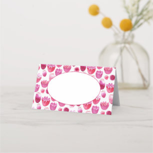 Cartão De Mesa Casamento Brilhante De Flor De Aquarela Rosa