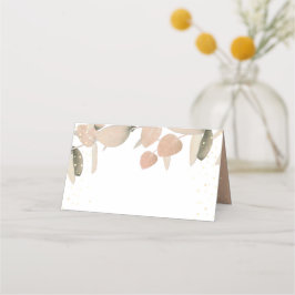 Cartão De Mesa Casamento Brilho Eucalipto Rosa Clássico DIY