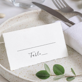 Cartão De Mesa Casamento clássico de caligrafia elegante