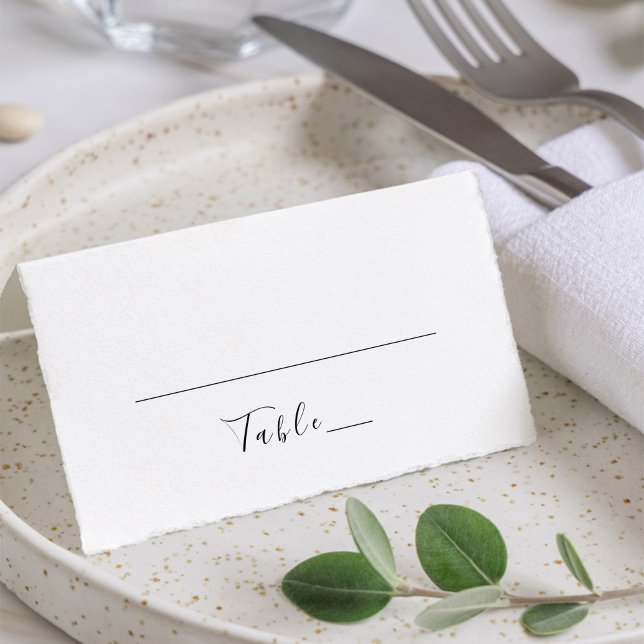 Cartão De Mesa Casamento clássico de caligrafia elegante (Criador carregado)