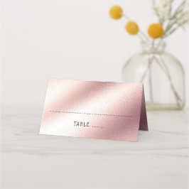 Cartão De Mesa Casamento Cor-de-Rosa Suave Elegante, com brilho D