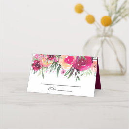 Cartão De Mesa Casamento Cor Floral Rosa