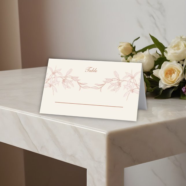 Cartão De Mesa Casamento da Flor do eterno (Criador carregado)