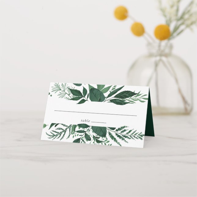 Cartão De Mesa Casamento da Floresta Selvagem (Frente)