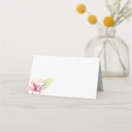 Cartão De Mesa Casamento da Magnólia Verde Rosa e Sage