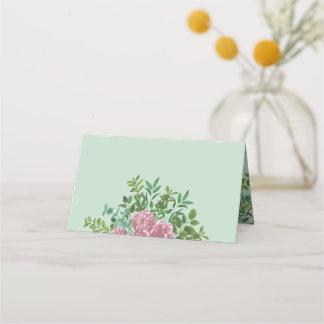 Cartão De Mesa Casamento da primavera do Jardim das Rosas Rosa