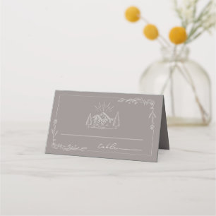 Cartão De Mesa Casamento de Ametist em Montanhas Russas