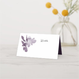 Cartão De Mesa Casamento de Ametist Floral Romântico por Aquarela