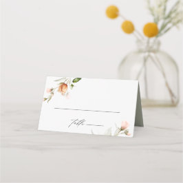 Cartão De Mesa Casamento de Aquarela do Buquê Floral do Jardim