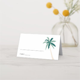 Cartão De Mesa Casamento de Árvore Tropical Moderna