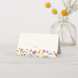 Cartão De Mesa Casamento de Campo de Flor Chic Floral Rustic Chic