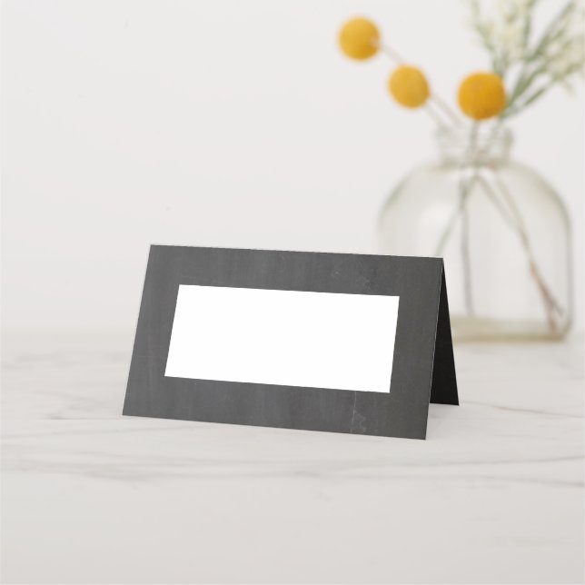 Cartão De Mesa Casamento de cinza de quadro-negro. Quadro negro s (Frente)