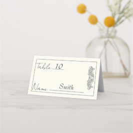 Cartão De Mesa "Casamento de Elegância Floral Personalizável"