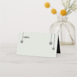 Cartão De Mesa Casamento de Esqueletos Elegantes