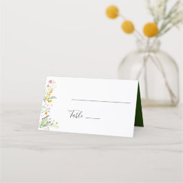 Cartão De Mesa Casamento de flores silvestres Carteira