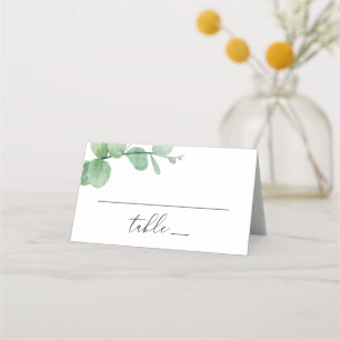 Cartão De Mesa Casamento de Folhas de Eucalipto Jardim Exterior