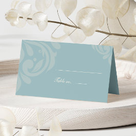 Cartão De Mesa Casamento de Fotografias Sun de Damask Clássico Mi