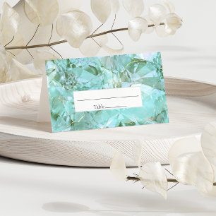 Cartão De Mesa Casamento de Gemstone Cristal de Vidro Elegante