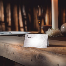 Cartão De Mesa Casamento de Halloween Rustic Black & Burgundy