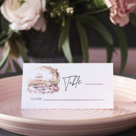 Cartão De Mesa Casamento de Jardinagem Elegante