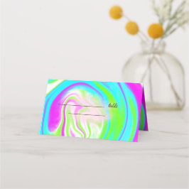 Cartão De Mesa Casamento de líquido acrílico pintado colorido