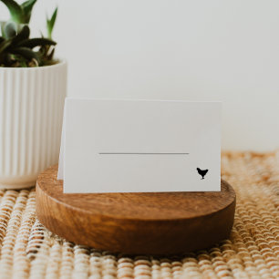 Cartão De Mesa Casamento de Opção de Refeição em Galinha