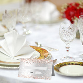 Cartão De Mesa Casamento de ouro rosa de prata