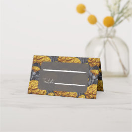 Cartão De Mesa Casamento de Outono com Jardim de Cravo Customizad