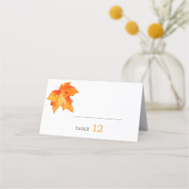 Cartão De Mesa Casamento de outono Russo no Amor