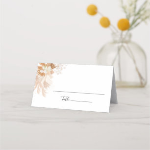 Cartão De Mesa Casamento de Pampas Grass Terracotta